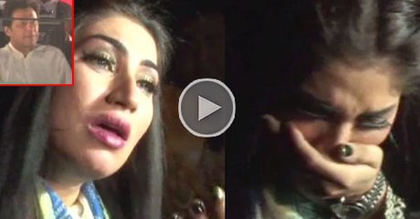 Qandeel baloch Crying, What she said about Imran Khan after she stopped outside Jalsa in Lahore