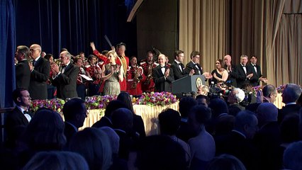 'Obama out': president gets in final laughs with US media