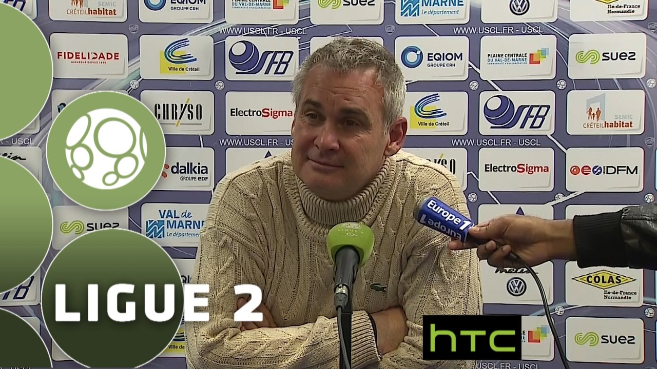 Conférence de presse US Créteil-Lusitanos - AC Ajaccio (2-2) : Laurent ROUSSEY (USCL) - Olivier PANTALONI (ACA) - 2015/2016