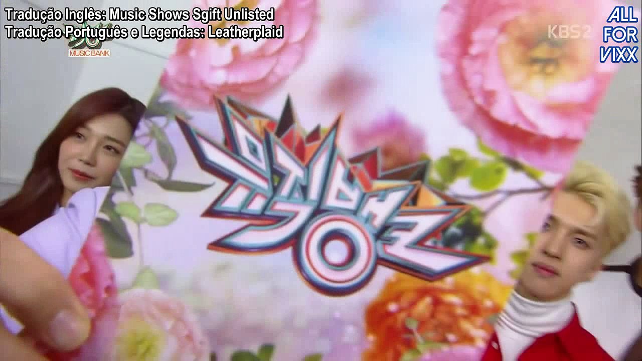 [PT/BRSUBS] 29.04.16 Sala de espera do Music Bank com os indicados a primeiro luga