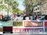 Clase obrera de Europa y Asia marcha en rechazo del neoliberalismo