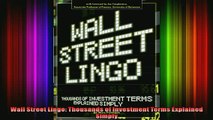 READ book  Wall Street Lingo Thousands of Investment Terms Explained Simply Full EBook