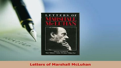 PDF  Letters of Marshall McLuhan Free Books