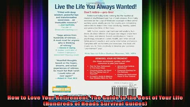 READ Ebooks FREE How to Love Your Retirement The Guide to the Best of Your Life Hundreds of Heads Full EBook