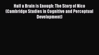 Read Half a Brain is Enough: The Story of Nico (Cambridge Studies in Cognitive and Perceptual