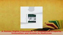 Download  A Human Rights Framework for Intellectual Property Innovation and Access to Medicines  Read Online