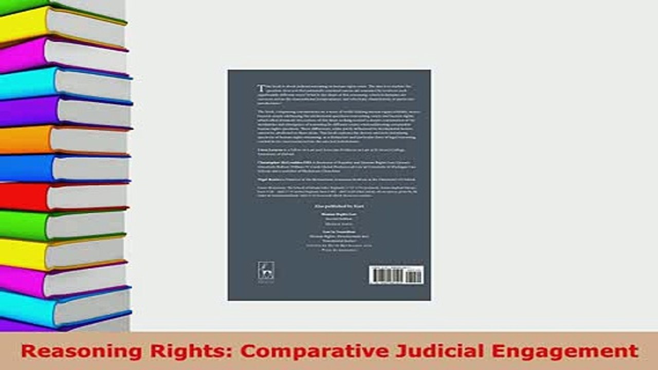 Download  Reasoning Rights Comparative Judicial Engagement  Read Online