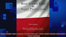READ book  Real Estate Law  Asset Protection for Texas Real Estate Investors  Third Edition Online Free