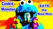Cookie Monster Count n' Crunch Eats The Teletubbies Noo Noo and Tubby Toaster