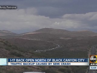 Crash slows traffic on I-17 SB near Black Canyon City