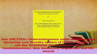 Download  Das UNCITRALUebereinkommen ueber unabhaengige Garantien und Standby Letters of Credit  Read Online