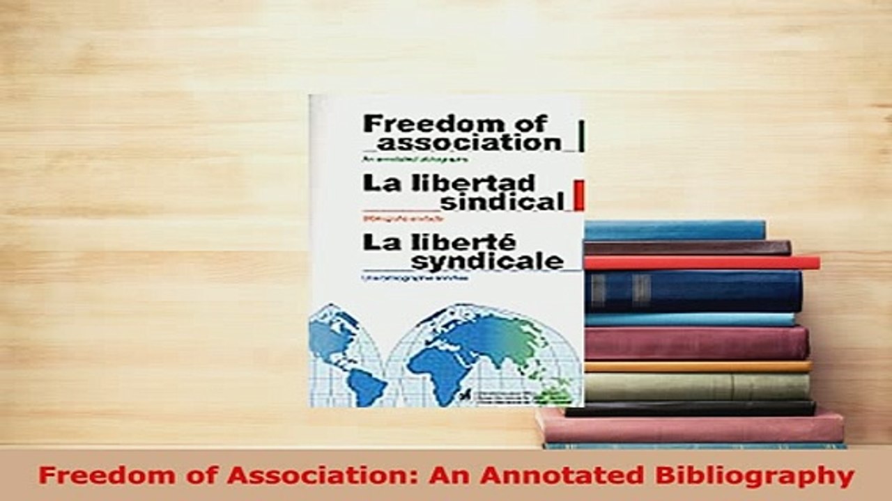 PDF  Freedom of Association An Annotated Bibliography Free Books
