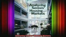 READ book  Analyzing Seniors Housing Markets Full Free