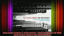 READ book  Real Estate Finance  Investments  Excel templates CDROM Real Estate Finance and Full EBook