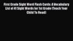 PDF First Grade Sight Word Flash Cards: A Vocabulary List of 41 Sight Words for 1st Grade (Teach