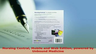 Download  Nursing Central Mobile and Web Edition powered by Unbound Medicine PDF Book Free