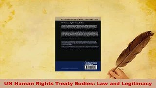 Download  UN Human Rights Treaty Bodies Law and Legitimacy  Read Online