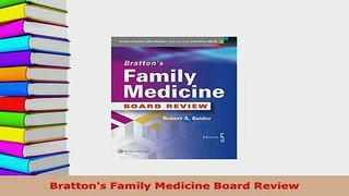 Download  Brattons Family Medicine Board Review PDF Book Free