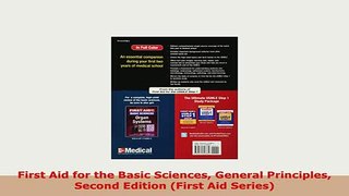 PDF  First Aid for the Basic Sciences General Principles Second Edition First Aid Series Ebook