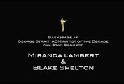 Blake Shelton and Miranda Lambert Backstage at George Strait: ACM Artist of the Decade Con