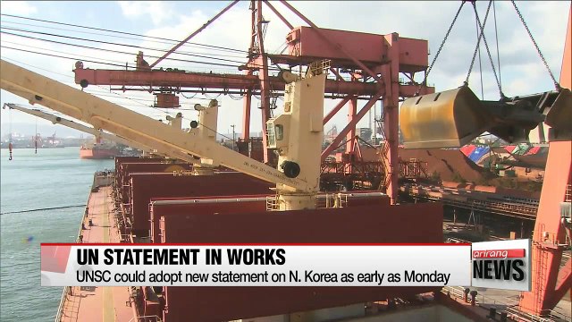 UNSC could adopt draft statement on N. Korea as early as Monday