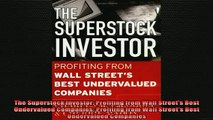 READ book  The Superstock Investor Profiting from Wall Streets Best Undervalued Companies Online Free
