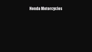 [Read Book] Honda Motorcycles  EBook