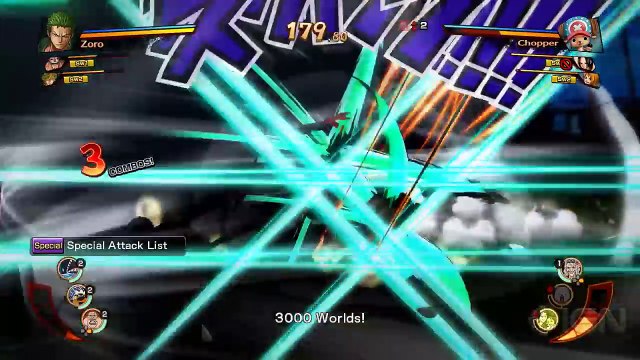 One Piece: Burning Blood - FULL MATCH Franky, Sanji, and Zoro Gameplay