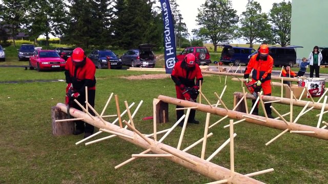 Concours de rapidité pour bûcheron