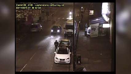 Shocking moment moped driver gets attacked with a hammer