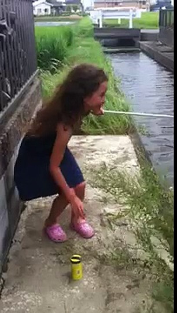 Bianca fishing.