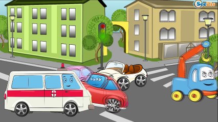 ✔ Мультфильмы для Детей про машинки / Скорая Помощь на Строительной Площадке помогает Экскаватору ✔