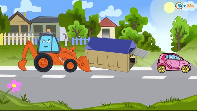 Мультфильмы про машинки. Грузовик. Экскаватор и Кран на строительной площадке. Трактор Павлик