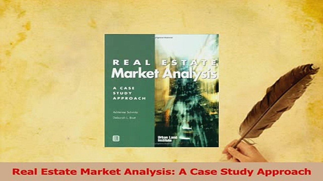 PDF  Real Estate Market Analysis A Case Study Approach Download Full Ebook