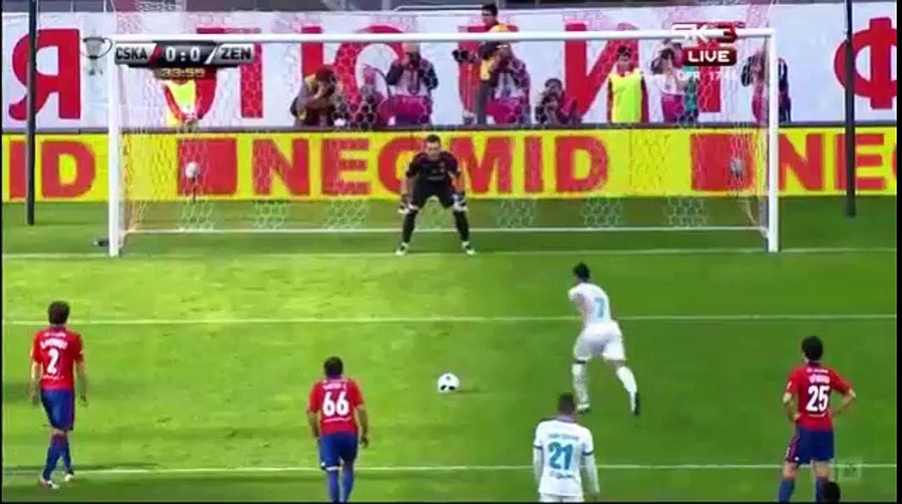 (Penallty) Hulk GOAL (0:1) CSKA Moscow vs FK Zenit St. Petersburg (2016.05.02)