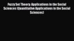 Ebook Fuzzy Set Theory: Applications in the Social Sciences (Quantitative Applications in the