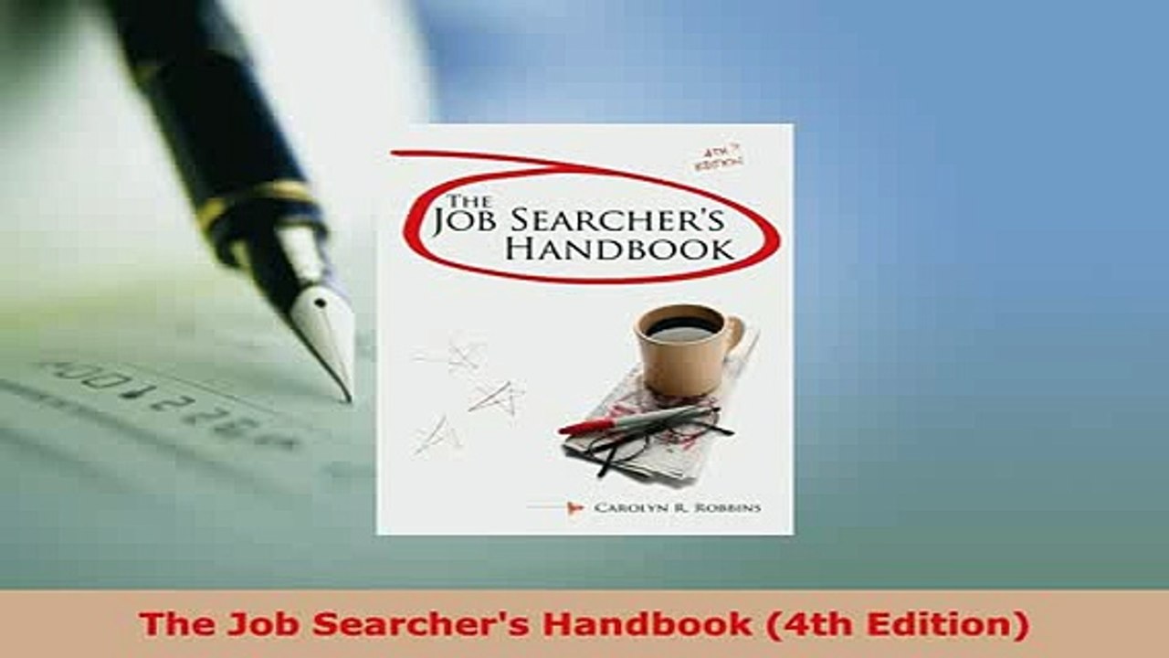 PDF  The Job Searchers Handbook 4th Edition Read Online