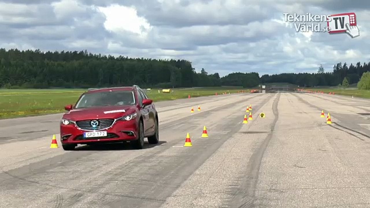 Mazda 6 Wagon 2015 Slalom test [Good result]