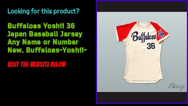 Buffaloes Yoshii 36 Japan Baseball Jersey Any Name or Number New