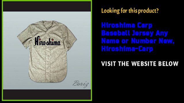 Hiroshima Carp Baseball Jersey Any Name or Number New