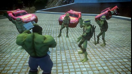09-Hulk, Teenage mutant Ninja Turtles, Batman McQueen Disney Cars