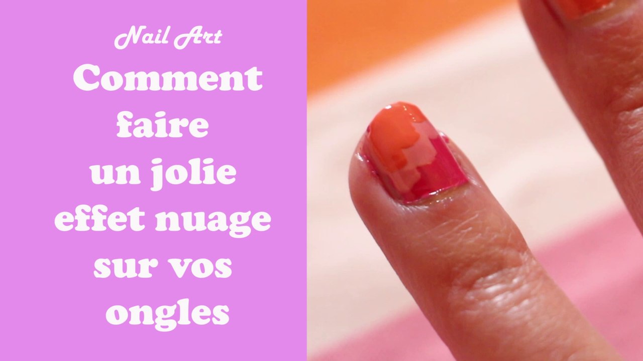 Nail art : un effet nuage pour un été coloré
