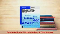 PDF  Computational Technologies A First Course  EBook