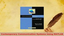 Download  Contemporary Communication Systems Using MATLAB  Read Online