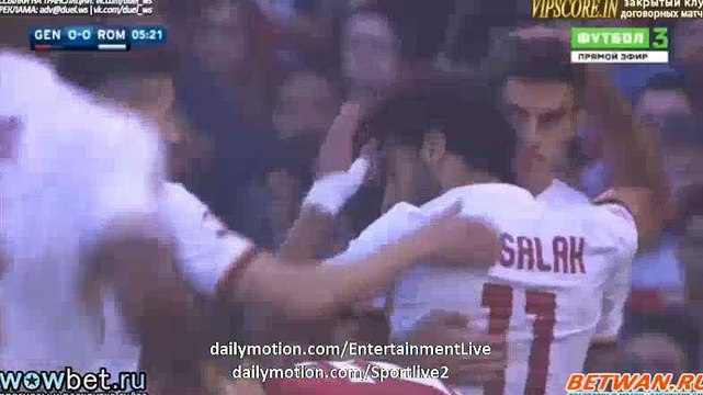 0-1 Mohamed Salah Goal | Genoa 0-1 Roma Serie A