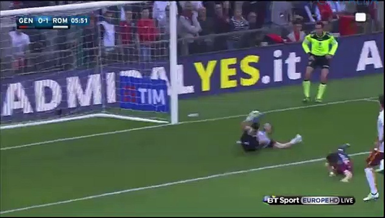 Sahlah GOAL (0:1) Genoa vs AS Roma (2016.05.02)