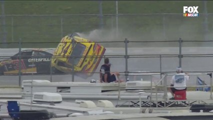 NASCAR Sprint Cup Talladega 2016 Buescher Huge Flips Big One