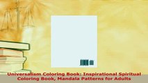 Download  Universalism Coloring Book Inspirational Spiritual Coloring Book Mandala Patterns for  Read Online
