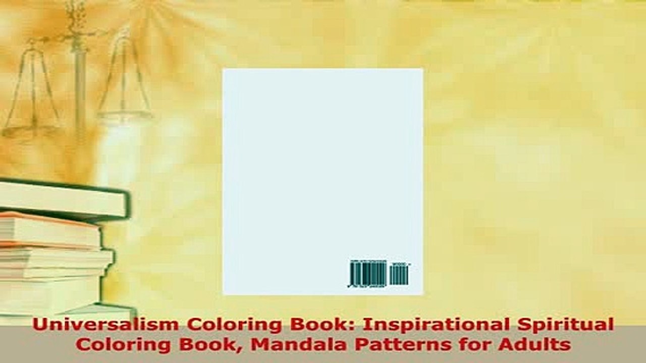 Download  Universalism Coloring Book Inspirational Spiritual Coloring Book Mandala Patterns for  Read Online