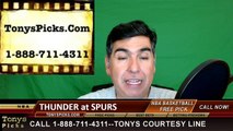 San Antonio Spurs vs. Oklahoma City Thunder Free Pick Prediction Game 2 NBA Pro Basketball Odds Preview
